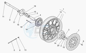 California 1100 Stone - Metal PI Stone/Metal PI drawing Front mudguard