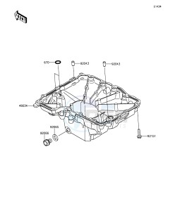 Z1000SX_ABS ZX1000MGF FR GB XX (EU ME A(FRICA) drawing Oil Pan