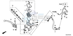 VFR1200FB drawing FR. BRAKE MASTER CYLINDER