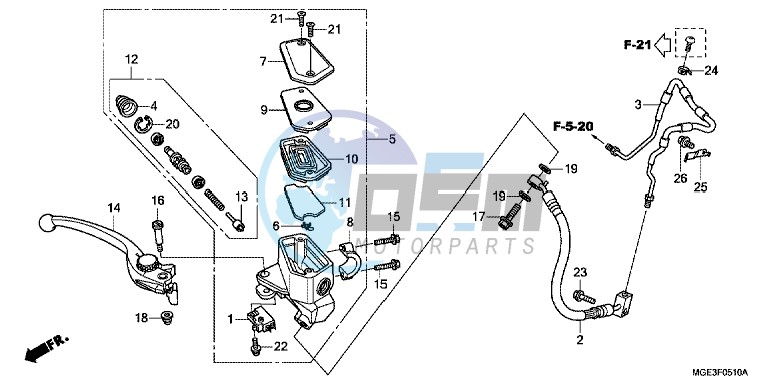 FR. BRAKE MASTER CYLINDER