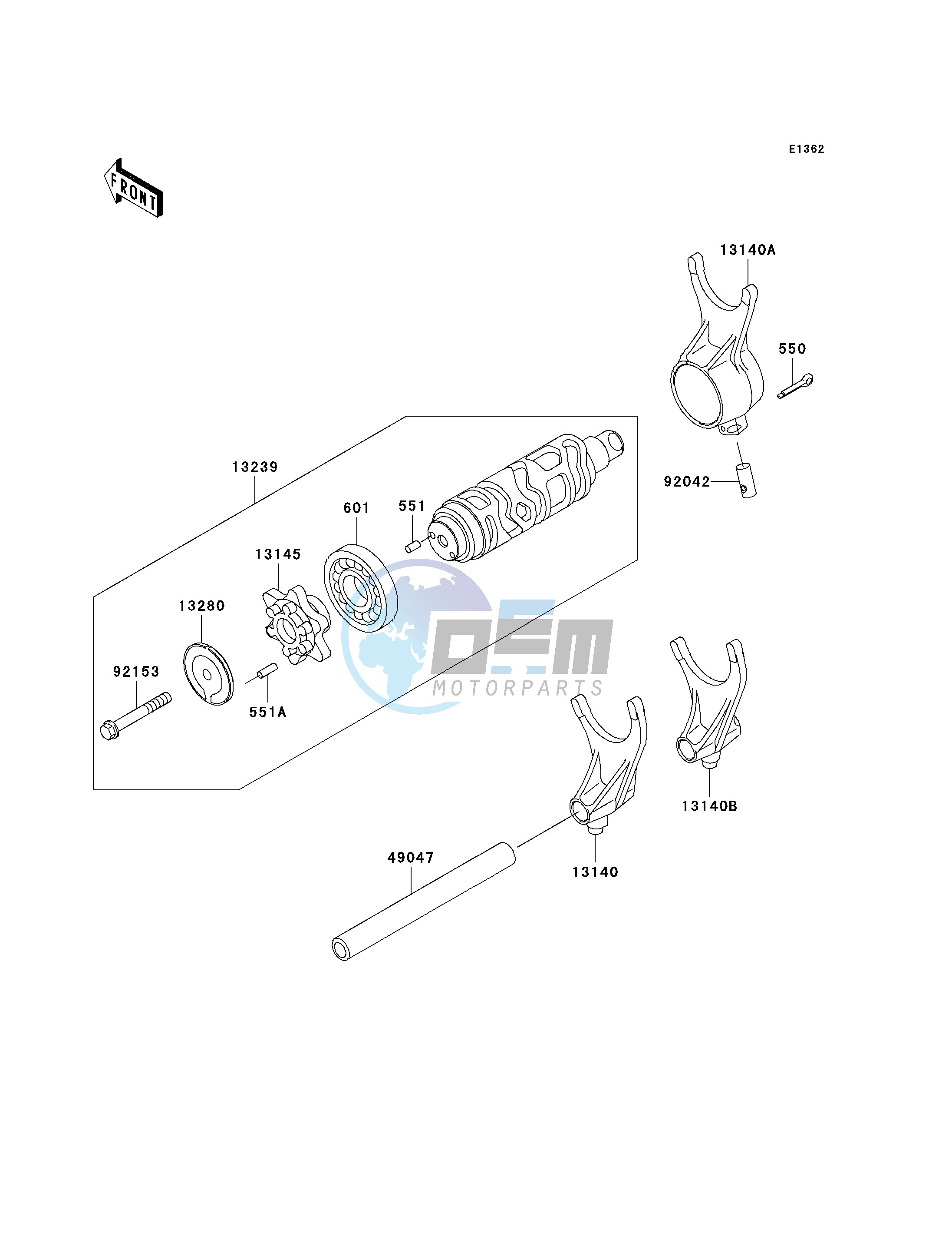 GEAR CHANGE DRUM_SHIFT FORK-- S- -