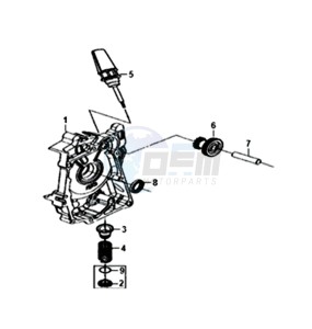 FIDDLE II 50 25KMH (L8) NL EURO4 drawing CRANKCASE  RIGHT / START MOTOR