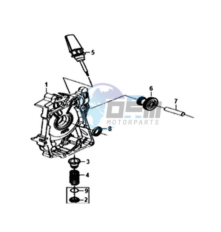 CRANKCASE  RIGHT / START MOTOR