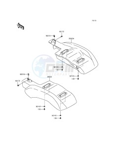 MULE 610 4x4 KAF400AGF EU drawing Rear Fender(s)