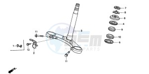 CBR600F3 drawing STEERING STEM