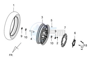 GTS 125 EFI drawing FRONT WHEEL