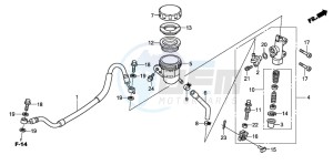 CBF1000 drawing REAR BRAKE MASTER CYLINDER (CBF1000)