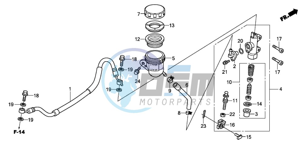 REAR BRAKE MASTER CYLINDER (CBF1000)