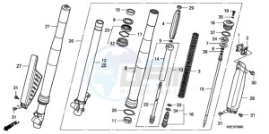 CRF150RB9 Europe Direct - (ED / T19) drawing FRONT FORK