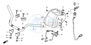 TRX350TE FOURTRAX ES drawing HANDLE PIPE