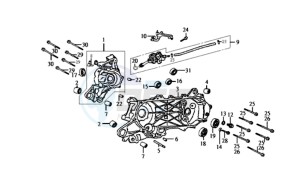 RED DEVIL 50 L6 drawing CRANKCASE L / R  /  STARTER