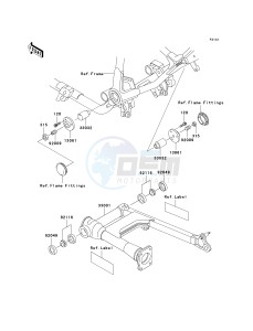 VN 750 A [VULCAN 750] (A20-A21) [VULCAN 750] drawing SWINGARM