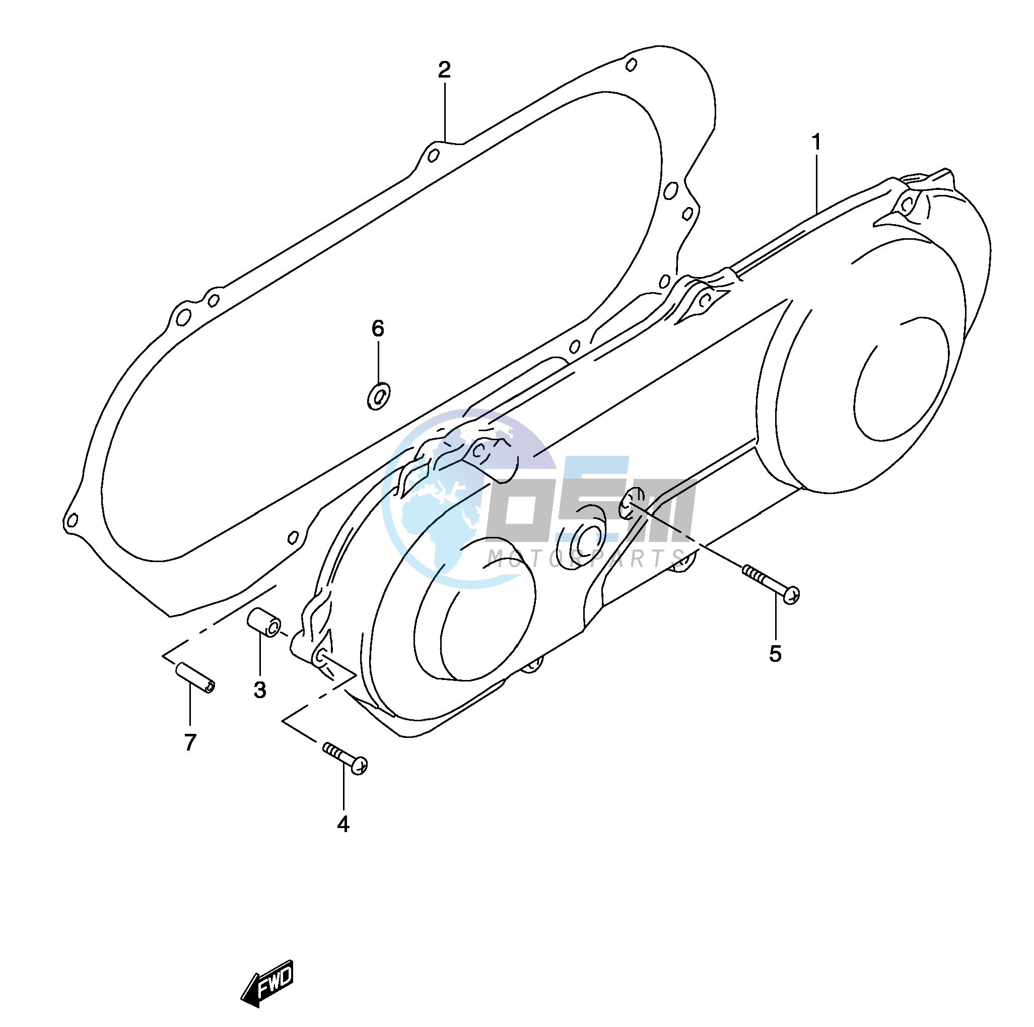 CRANKCASE LH COVER (MODEL K1 K2)