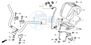 TRX420TE FOURTRAX ES drawing HANDLE PIPE