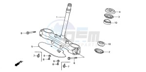 XL600V TRANSALP drawing STEERING STEM