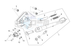 SHIVER 900 E4 ABS NAVI (APAC) drawing Central stand