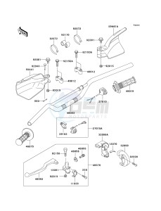 KLX 300 A [KLX300R] (A6F-A7A) A6F drawing HANDLEBAR