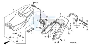 CB1300SA9 KO / ABS BCT TY2 drawing SEAT/REAR COWL