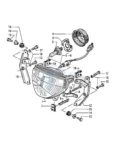 TZR RR 125 drawing HEADLIGHT