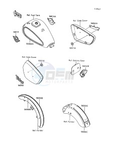 VN 1500 A [VULCAN 88] (A6-A9) [VULCAN 88] drawing DECALS-- BLUE_GRAY- -