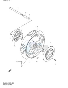 SV650S (E2) drawing FRONT WHEEL