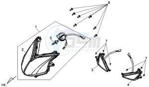 SYMPHONY 125 SR drawing HEADLAMP CPL