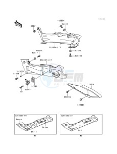 ZX 600 E [NINJA ZX-6] (E1-E3) [NINJA ZX-6] drawing SIDE COVERS_CHAIN COVER -- ZX600-E3- -