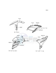 Z800 ABS ZR800DGFA UF (UK FA) XX (EU ME A(FRICA) drawing Decals(Ebony)