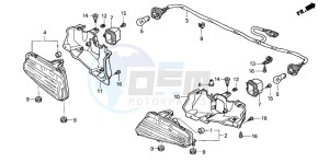 TRX350TE FOURTRAX ES drawing TAILLIGHT