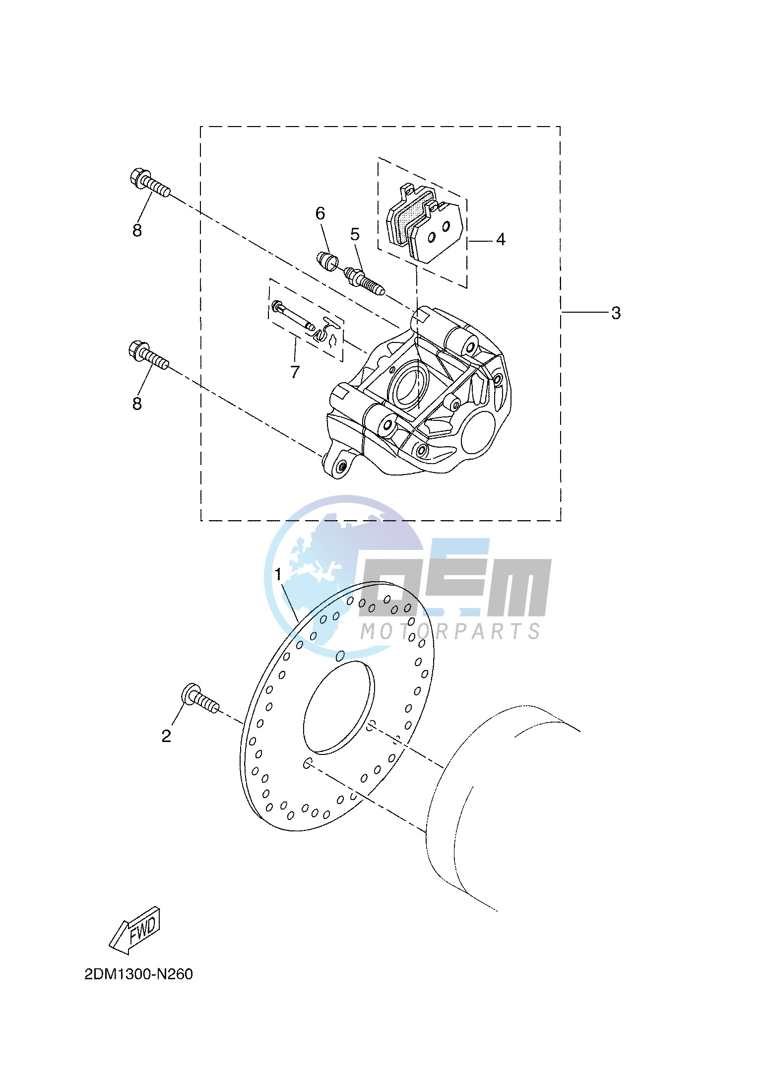 REAR BRAKE CALIPER