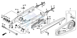 CBF600SA drawing SWINGARM