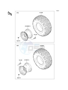 KAF 400 A [MULE 610 4X4] (A6F-AF) A9F drawing WHEELS_TIRES