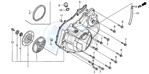 VTR1000F FIRE STORM drawing RIGHT CRANKCASE COVER