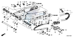 CRF450RE CRF450R Europe Direct - (ED) drawing SWINGARM