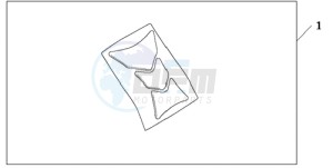 CBR1000RA9 Korea - (KO / ABS HRC) drawing TANK PAD HONDA WING LOGO