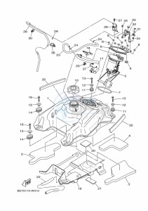 YFM450FWBD KODIAK 450 EPS (BEY1) drawing FUEL TANK