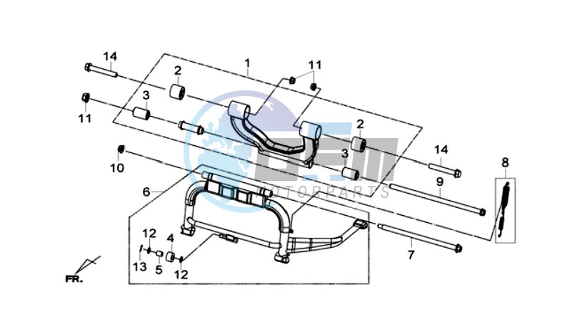 CENTRAL STAND - SIDE STAND - KICKSTARTER PEDAL