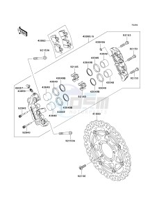 ZX 1000 C [NINJA ZX-10R] (C2) C2 drawing FRONT BRAKE