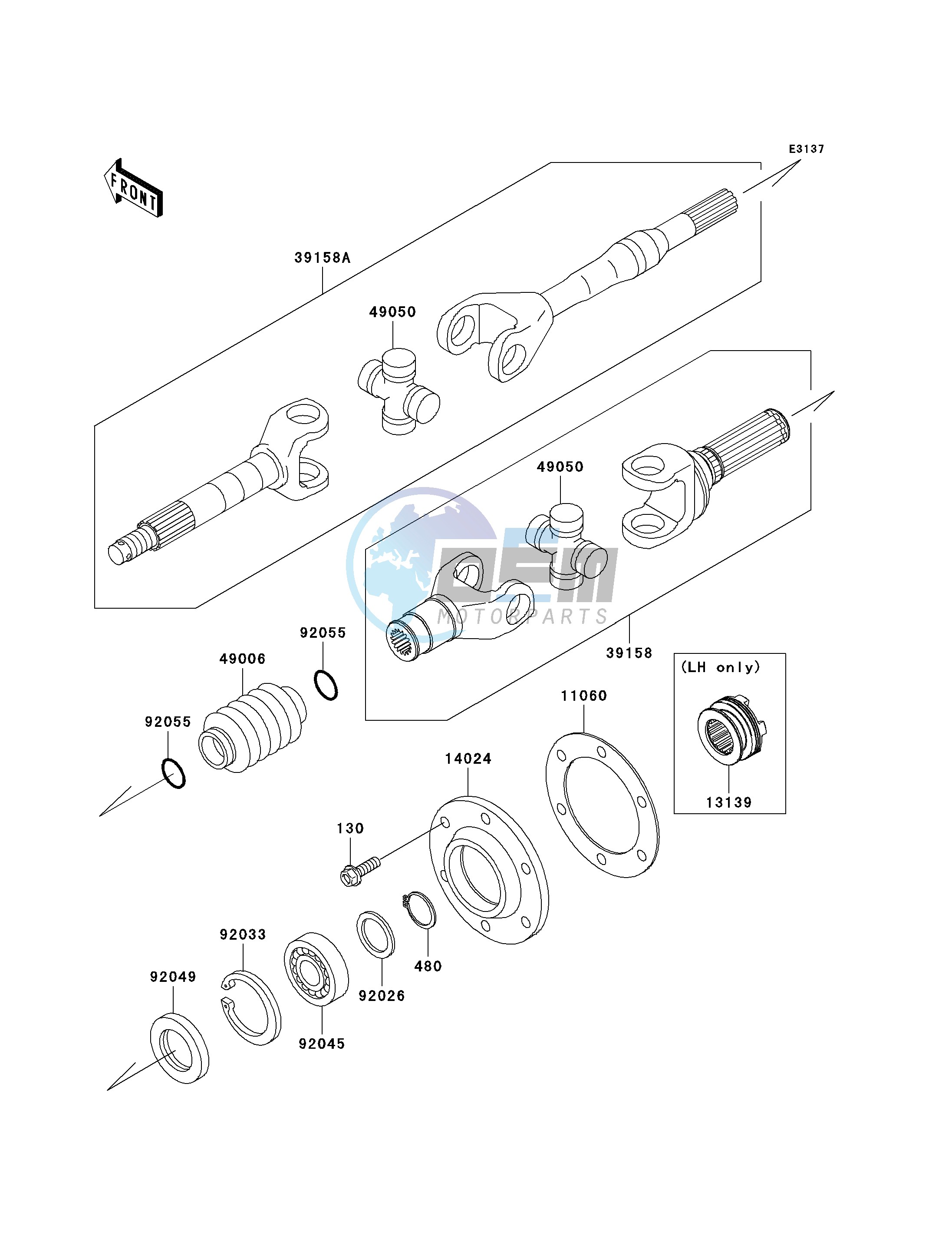 DRIVE SHAFT-REAR