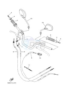 YZ250X (BJ41) drawing STEERING HANDLE & CABLE