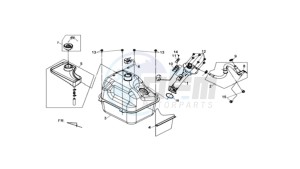 MAXSYM 400 EFI drawing FUEL TANK - FUEL CUT