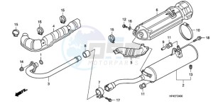 TRX420FEA Australia - (U / 4WD) drawing EXHAUST MUFFLER