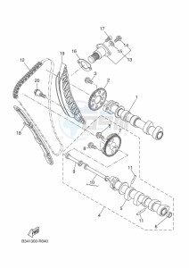 TRACER 7 35KW MTT690-U (B5T2) drawing CAMSHAFT & CHAIN