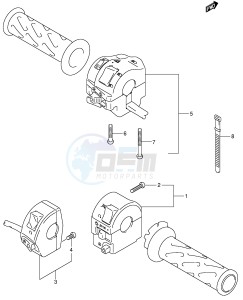 DL1000 (E2) V-Strom drawing HANDLE SWITCH (MODEL K2)