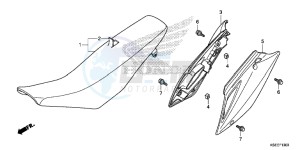 CRF150RE CRF150R Europe Direct - (ED) drawing SEAT/SIDE COVER