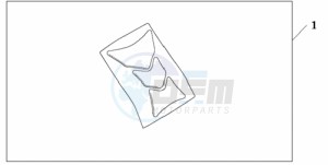 CBF1000A9 EK drawing TANK PAD HONDA WING LOGO