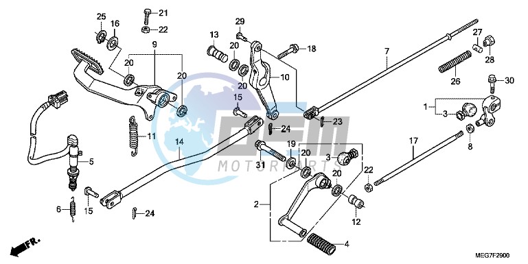 PEDAL (VT750C2B/ C2S/ CS E,ED,3E,2ED/ C/ CA)