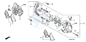 CBF1000FB drawing FRONT BRAKE CALIPER (CBF1000F)