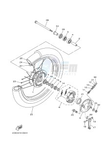 YBR125E (4P2T) drawing FRONT WHEEL