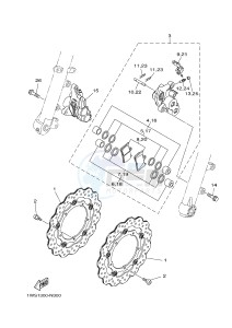 MT07 700 (1WS6 1WS8) drawing FRONT BRAKE CALIPER